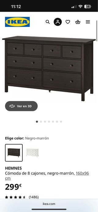 Cassettiera HEMNES con cassetti 8 IKEA marrone