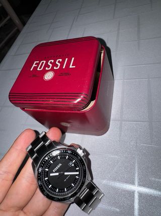 Orologio Fossil nero e argento