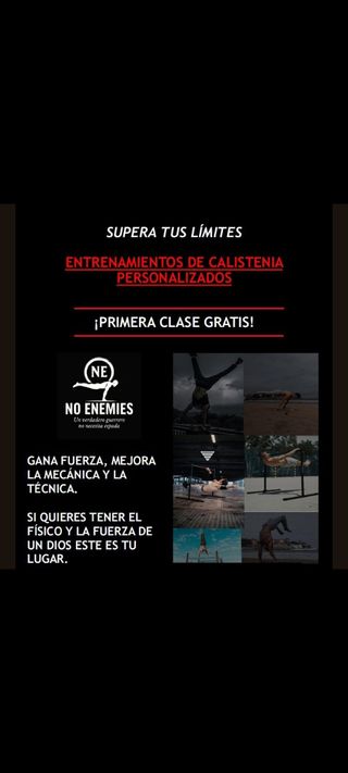 ENTRENAMIENTOS DE 
 CALISTENIA EN ANTEQUERA 