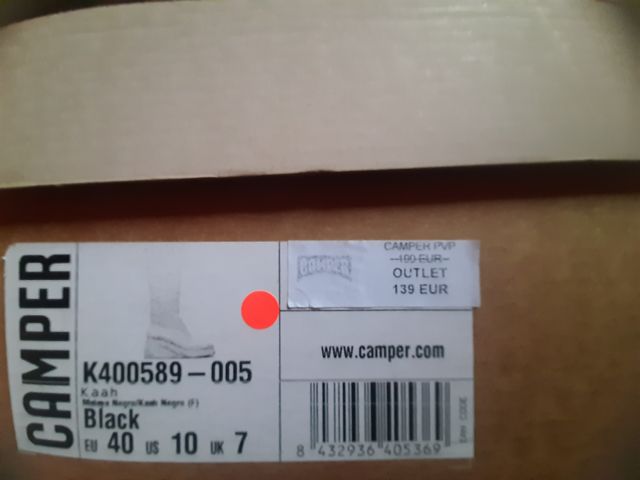 Botas Camper Kaah Tencel Negras Mujer