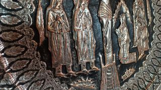 Piatto decorativo crocifissione persiano.