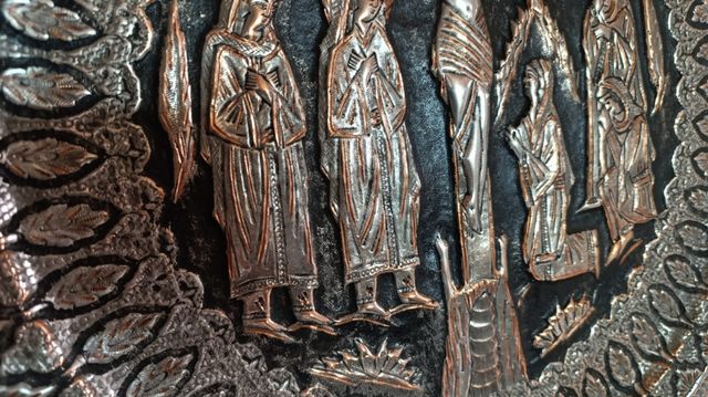 Piatto decorativo crocifissione persiano.