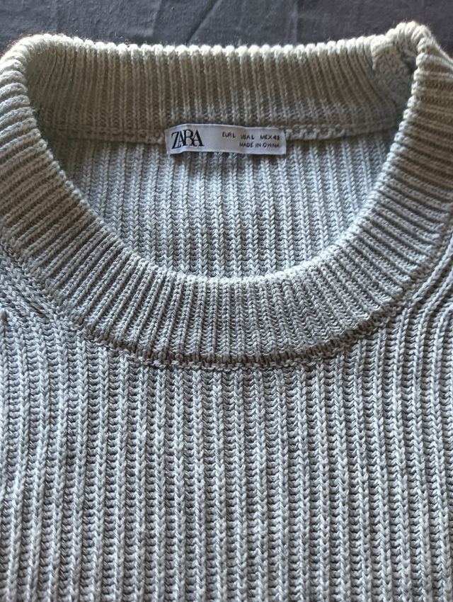 Jersey Zara Gris Hombre