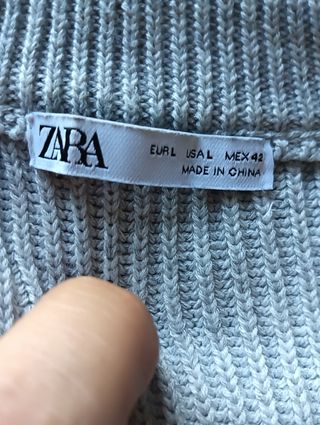 Jersey Zara Gris Hombre