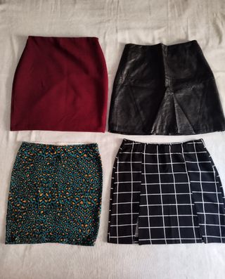 Lote 4 minifaldas talla M
