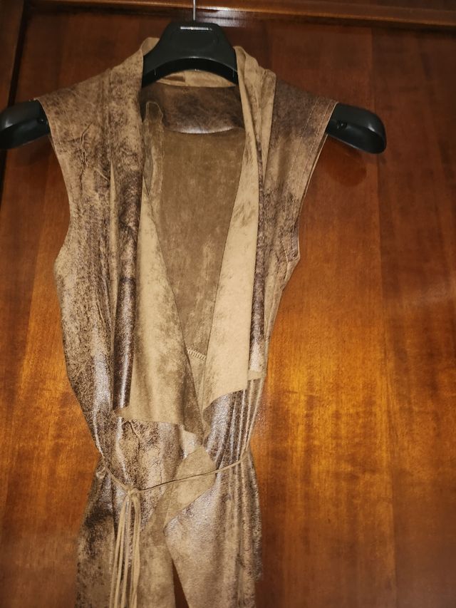 Gilet donna beige/marrone
