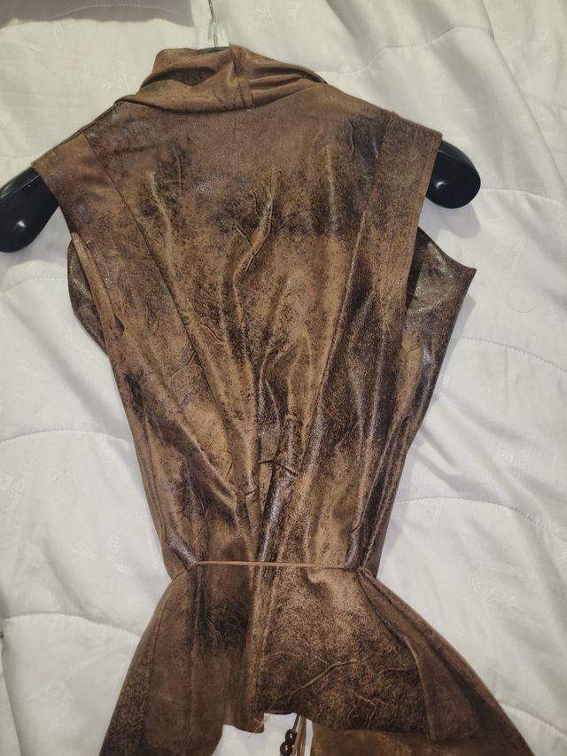 Gilet donna beige/marrone