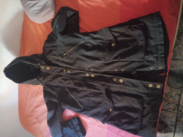 Parka Negra Volcom Talla S Mujer