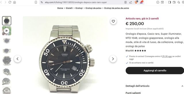 Orologio Casio MTD-1048 Super Illuminator