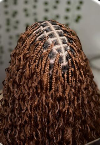 Trenzas Boho con extensiones rizadas