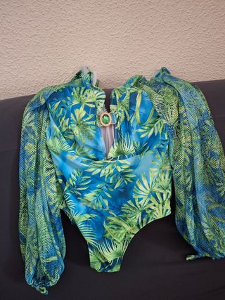 Bañador mujer estampado tropical