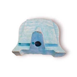 Moldura Coração Gesso Azul e Verde