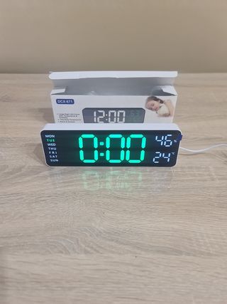 Reloj Despertador Digital DCX-671 Verde