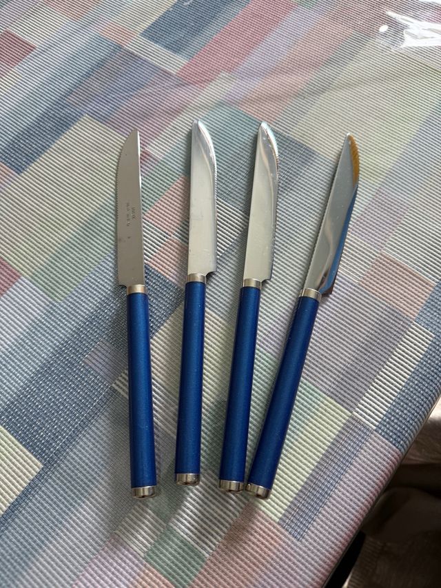 Set 12 Coltelli da Tavola Blu