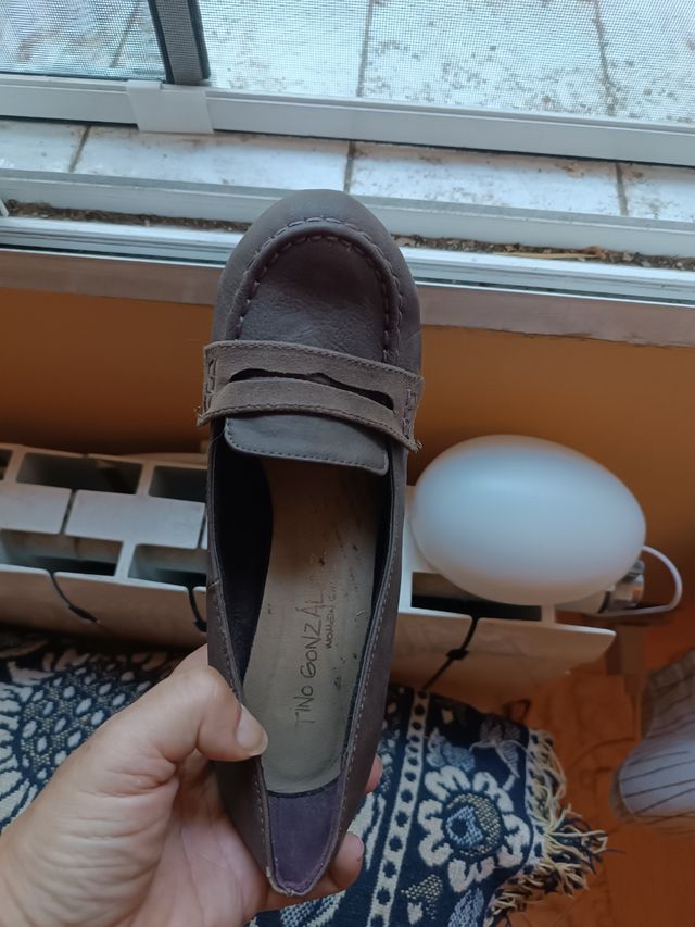 Zapatos de tacón marrones talla 37