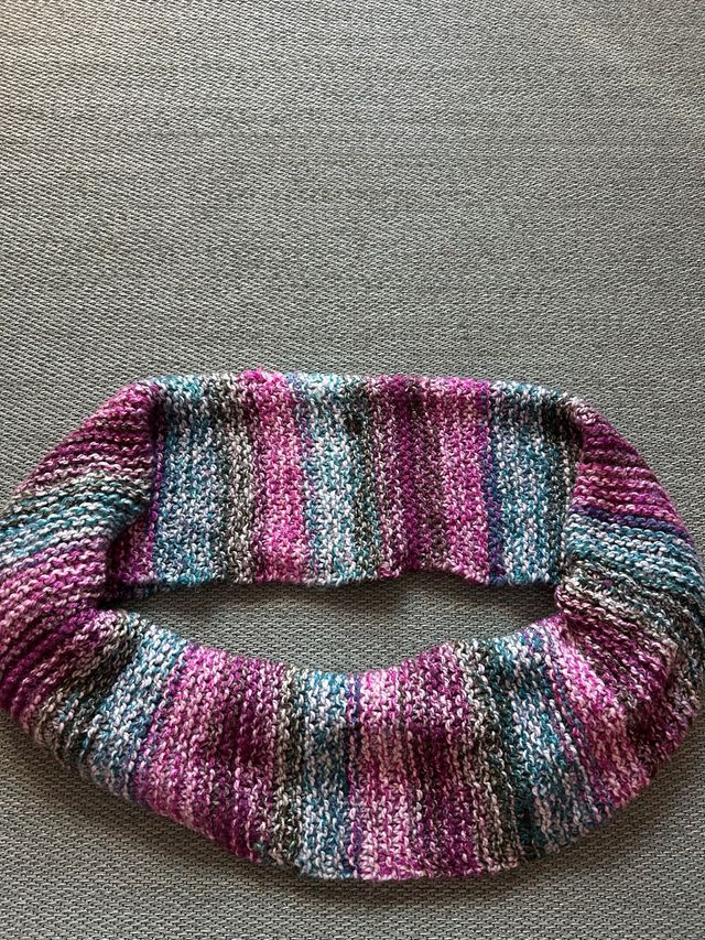 Bufanda de punto multicolor