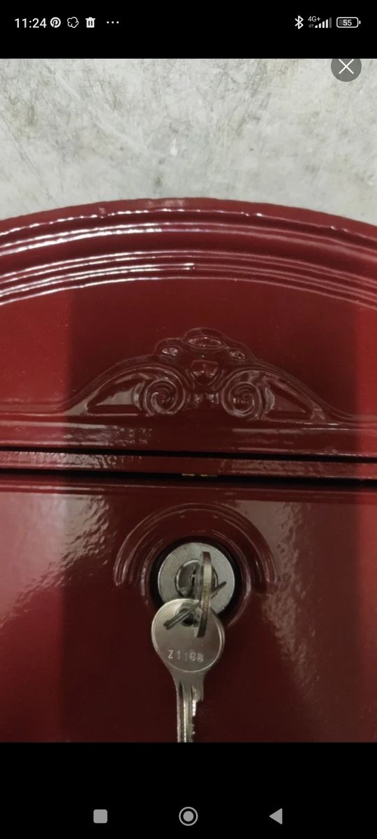 Buzón clásico rojo ingles