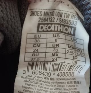 Zapatillas montaña infantil Quechua. Talla 38