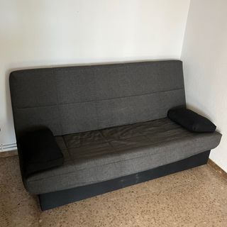 Sofá Cama Gris y Negro