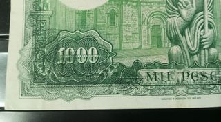 ERROR.-Billete 1000 Pesetas 1965 Banco de España