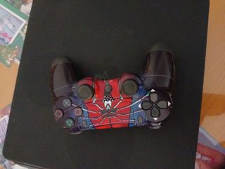 PS4 Slim+Mando Spiderman+Cables+Adaptador+Base