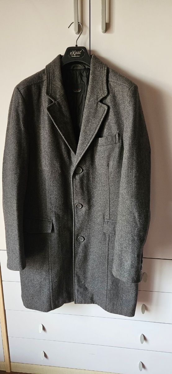 Cappotto Uomo Zara Grigio Taglia L