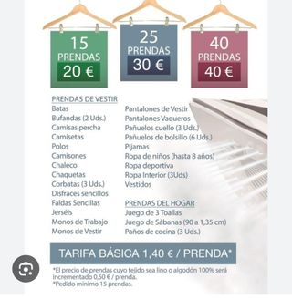 Servicio de planchado