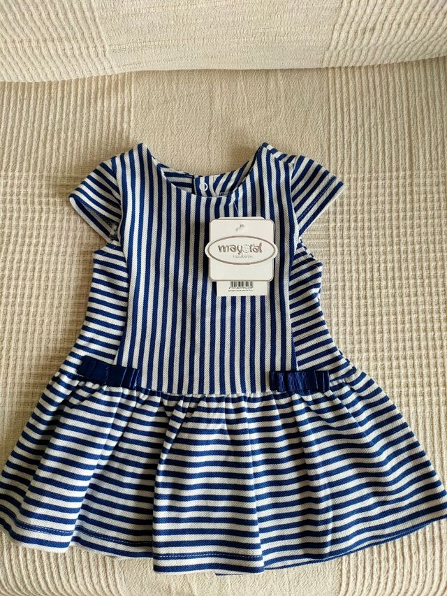 NUEVO Vestido de bebé Mayoral a rayas