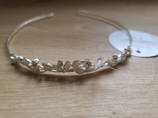 Tiara Novia Plata y Perlas