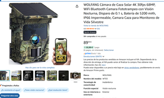 Cámara de Caza Solar WOLFGANG