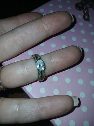 Anillo de compromiso plata