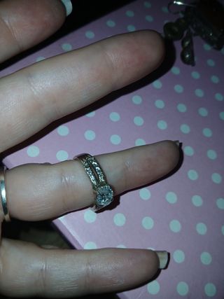 Anillo de compromiso plata