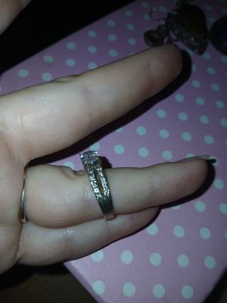 Anillo de compromiso plata