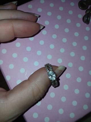 Anillo de compromiso plata