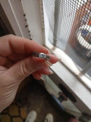 Anillo de compromiso plata