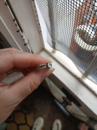 Anillo de compromiso plata