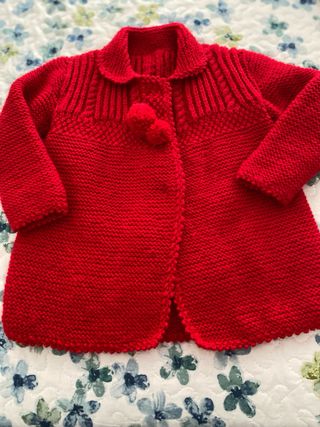 Abrigo tejido a mano 12/24 meses