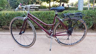 Bicicleta de paseo, color burdeos + regalos