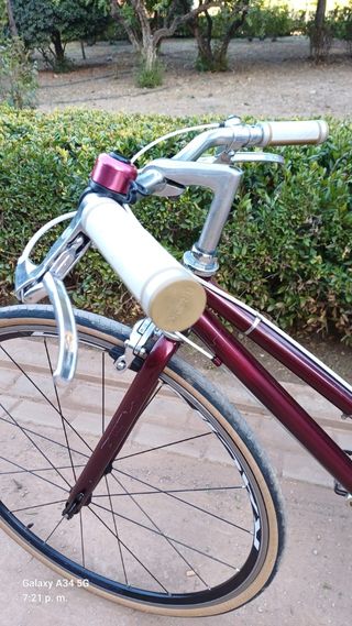 Bicicleta de paseo, color burdeos + regalos