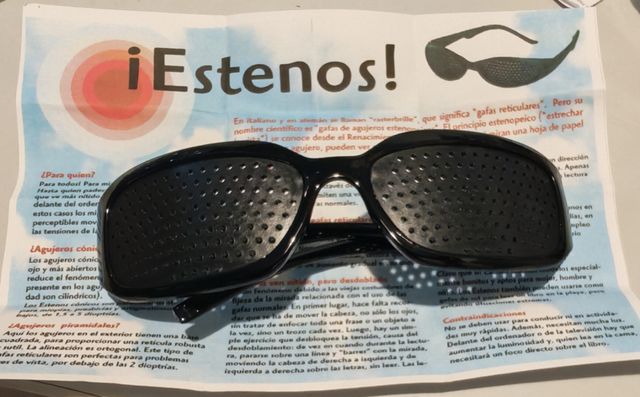 Gafas Estenopeicas Negras - Gafas reticulares