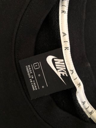 Sudadera Nike Air Crop Negra Chica