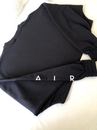 Sudadera Nike Air Crop Negra Chica