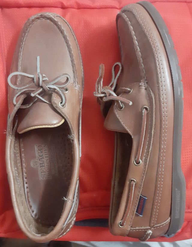 Mocasines Sebago Docksides Marrones Cuero