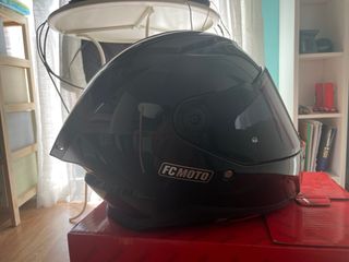 Casco Moto Negro Talla XS con 2 viseras incluidas