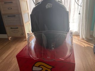 Casco Moto Negro Talla XS con 2 viseras incluidas