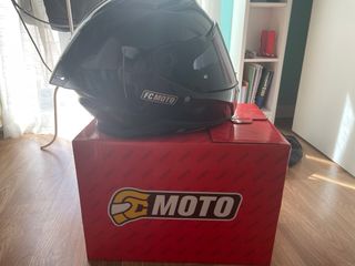 Casco Moto Negro Talla XS con 2 viseras incluidas