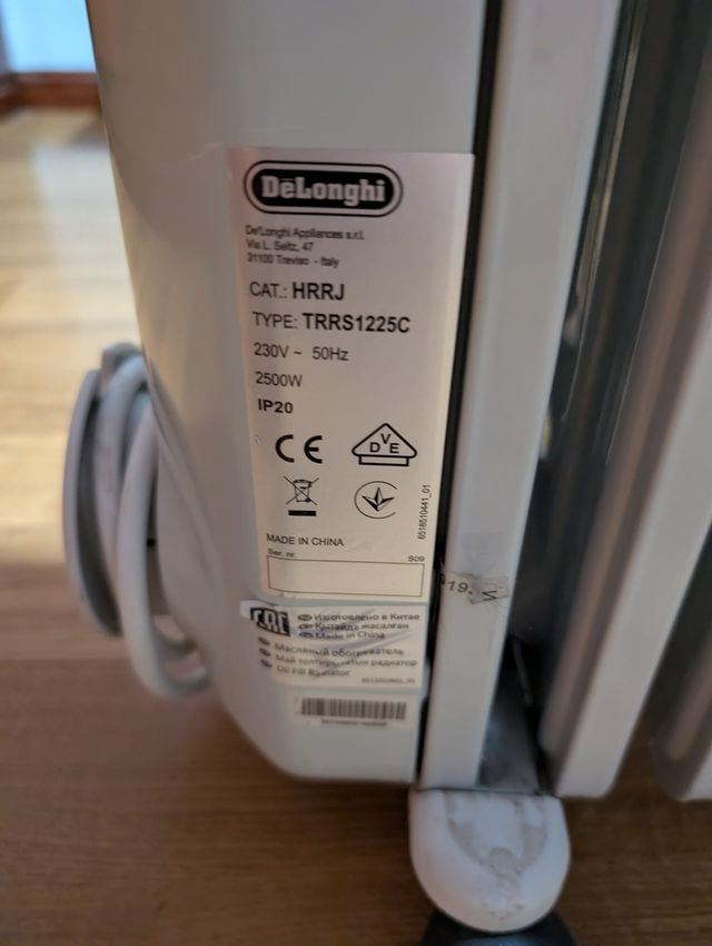 Radiador DeLonghi TRRS1225C Blanco.