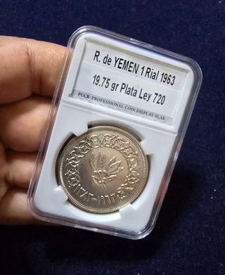 Yemen 1 Rial 1963 Plata 19.75gr Ley 720