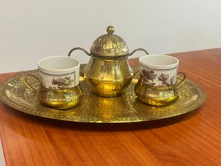 Set Tète-à-tète Ottone e Ceramica