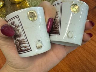 Set Tète-à-tète Ottone e Ceramica